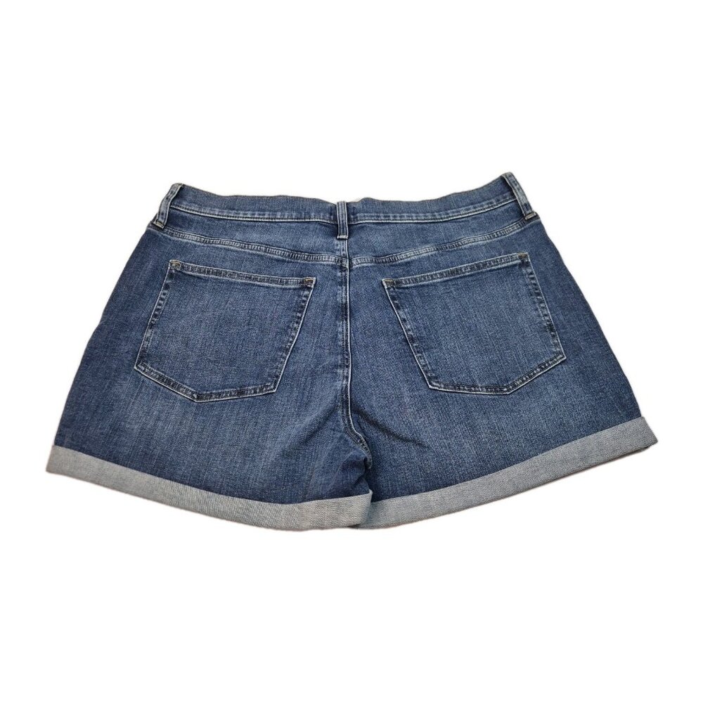 J Crew Stretch Shorts Womens Size 32 Blue Jean Cuffed (56) - Picture 2 of 8